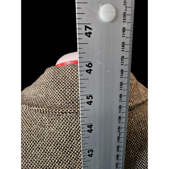 Vintage Brown wool Tweed women's Jacket With Button Accents & Pockets 1970s - Picture 5 of 10